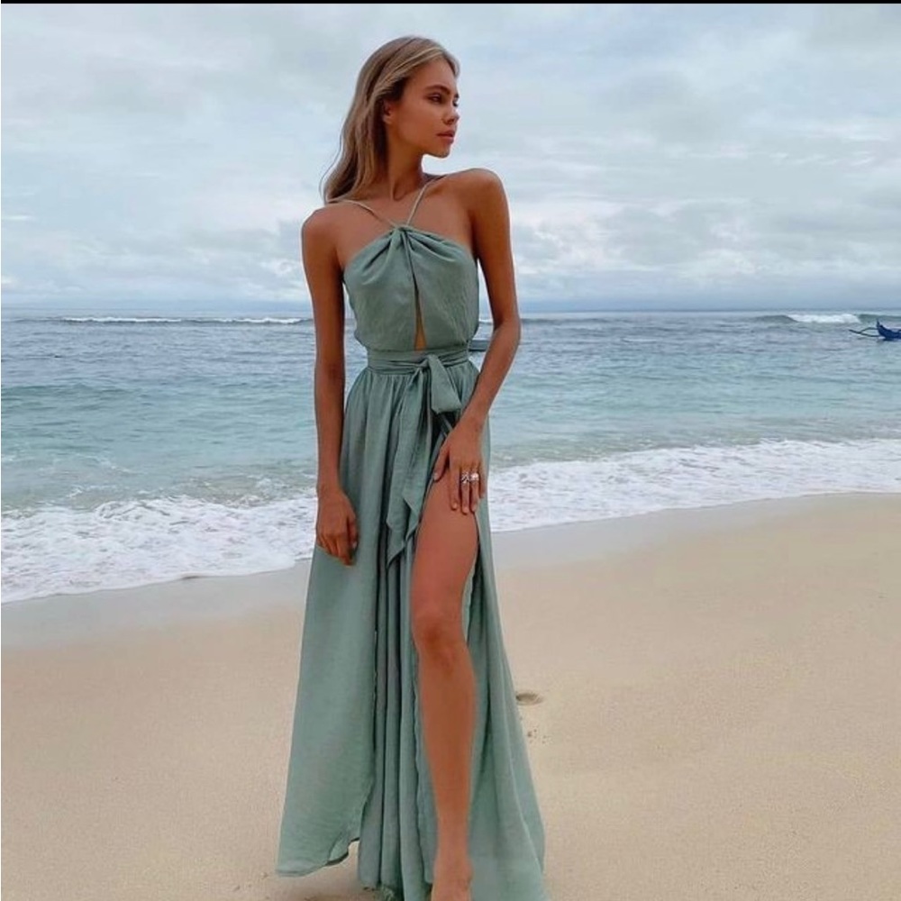 Flowy Green Dress